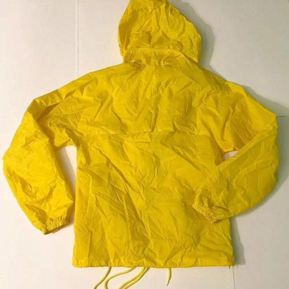 Vintage K Way Yellow Windbreaker Size 5 Packable Raincoat Jacket  Unisex - Picture 9 of 12